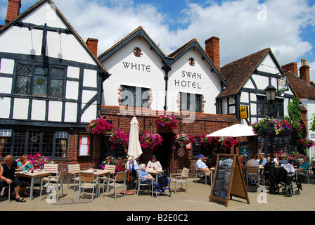 The White Swan Hotel, Market Square, Stratford-upon-Avon, Warwickshire, Inghilterra, Regno Unito Foto Stock