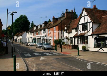 Wheathampstead village center entro la città e il quartiere di St Albans, nel Hertfordshire, Inghilterra. Foto Stock