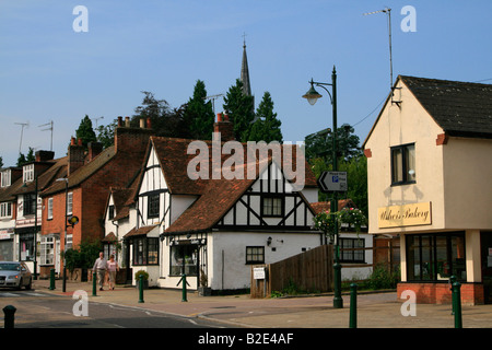 Wheathampstead village center entro la città e il quartiere di St Albans, nel Hertfordshire, Inghilterra. Foto Stock