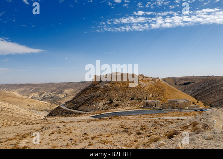 Le antiche rovine del castello sul colle, Giordania Foto Stock