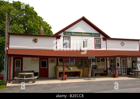 La vecchia missione General Store vicino a Traverse City Michigan Foto Stock
