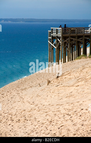 Il lago Michigan in Sleeping Bear Dunes National Lakeshore situato lungo la costa nord-occidentale della penisola inferiore del Michigan Foto Stock