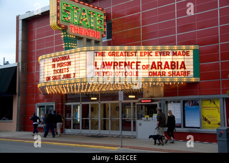 Il Teatro di Stato Situato sulla East Front Street nel centro di Traverse City Michigan Foto Stock