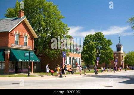 Edifici storici nel villaggio Greenfield presso la Henry Ford a Dearborn Michigan Foto Stock