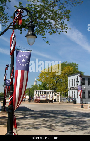 Edifici storici nel villaggio Greenfield presso la Henry Ford a Dearborn Michigan Foto Stock