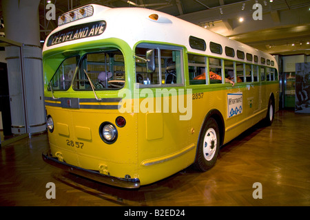 La Rosa Parks bus sul display presso la Henry Ford Museum a Dearborn Michigan Foto Stock