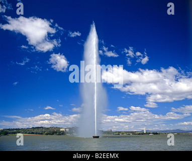 La Captain Cook Fontana Lago Burley Griffin Canberra Australia Foto Stock