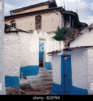 Un ex casa del governatore nel medievale città murata di Harar. Foto Stock