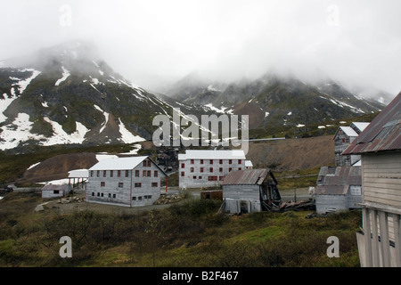 Indipendenza abbandonata miniera di Hatcher pass, Alaska, STATI UNITI D'AMERICA Foto Stock