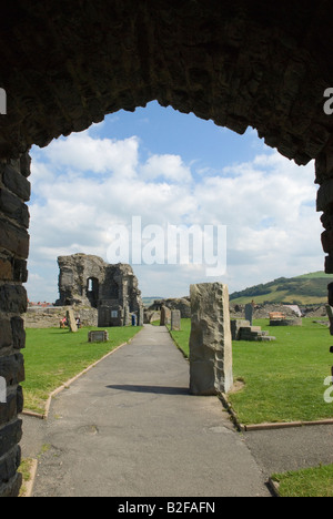 Aberystwyth Castle Ceredigion west coast mid Wales UK 2008 Foto Stock