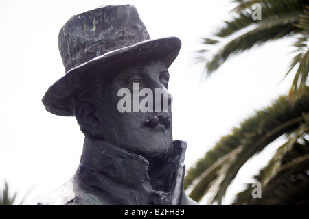 Statua di Puccini a Torre del Lago in Toscana Foto Stock