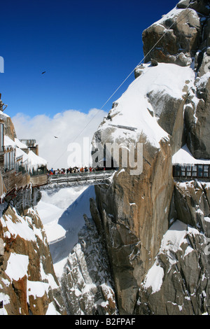 Aigulle Du Midi, Chamonix Mont-Blanc, Francia, neve Foto Stock