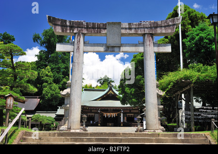 Izumi sacrario scintoista, suizen ji jojuen giardino, kumamoto, Prefettura di Kumamoto, Kyushu, Giappone Foto Stock