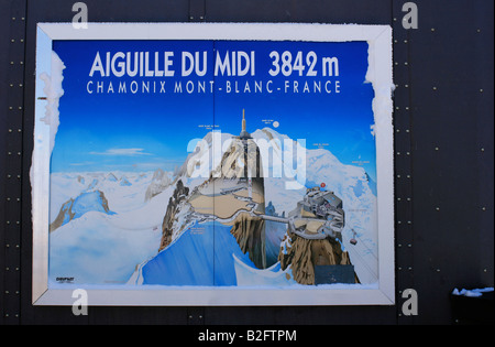 Aigulle Du Midi, Chamonix Mont-Blanc, Francia Foto Stock