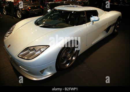 Koenigsegg CCR sul display al Motor Show di Londra Foto Stock