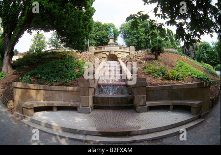 La fontana di Galatea sulla Eugens piazza progettata nel 1890 da otto Rieth a Stuttgart Germania Foto Stock