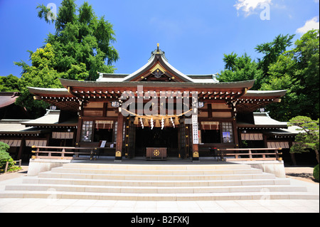 Izumi sacrario scintoista, suizen ji jojuen giardino, kumamoto, Prefettura di Kumamoto, Kyushu, Giappone Foto Stock