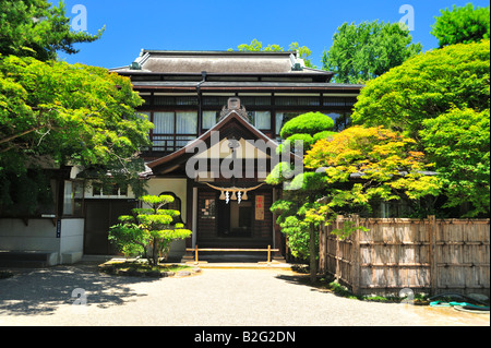 Ufficio del santuario, suizen ji jojuen giardino, kumamoto, Prefettura di Kumamoto, Kyushu, Giappone Foto Stock