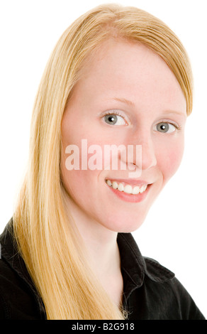 Giovane donna bionda modello ritratto di persone piuttosto bel ritratto einer jungen Frau mit langen Haaren blondn modello Anne Noack Foto Stock
