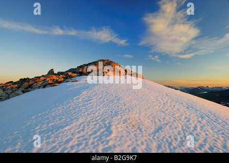 Nuvole feathery glacier Stora Sjoefallet np parco nazionale Laponia lapponia svezia Foto Stock