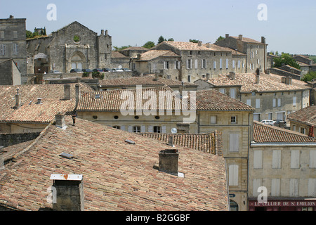 St Emilion quartieri storici città Francia case pittoresche Europa Foto Stock