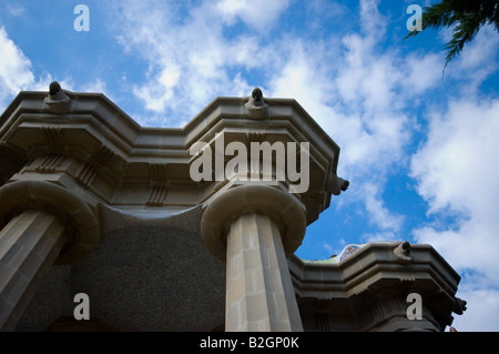 Parco Guell Barcellona dettagli Foto Stock