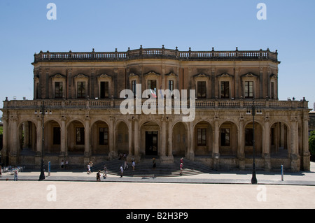 Noto ,Sicilia, Palazzo Ducezio, Municipio Foto Stock