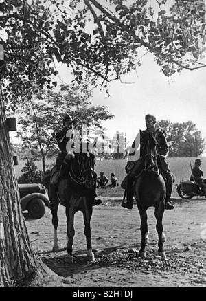 Eventi, Seconda guerra mondiale / seconda guerra mondiale, Russia 1941, polizia di cavalleria tedesca, estate 1941, fotografia ritoccata, Foto Stock