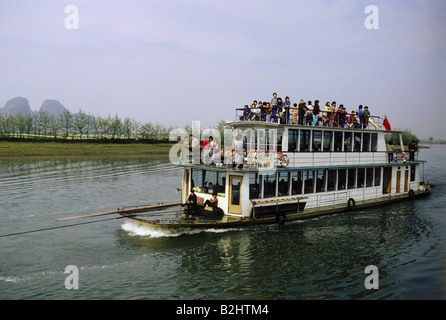 Geografia / viaggio, Cina, trasporto / trasporto, barca sul fiume Liyang, 1970s, Foto Stock