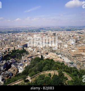 Geografia / viaggi Andalusia, Granada, panoramiche, UNESCO World Heritage Site, Vista panoramica Foto Stock