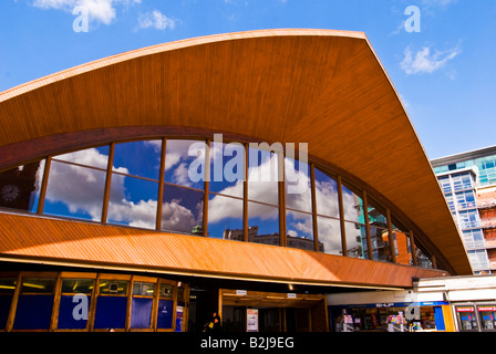 Manchester Oxford Road Stazione ferroviaria ingresso, England, Regno Unito Foto Stock