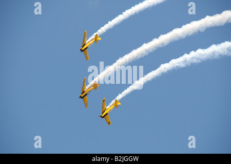 Il canadese Harvard Aerobatic Team presso il Rochester NY International Air Show. Foto Stock