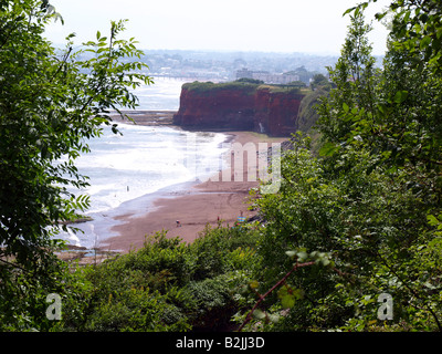 Spiaggia di Hollicombe,Paignton,l'inglese,Reviera Devon, Regno Unito. Foto Stock