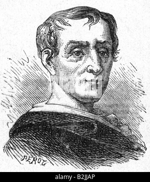 Montesquieu, Charles Baron de, 1689 - 1755, scrittore e filosofo francese, incisione, 19th secolo, Foto Stock