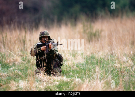 US Army soldier sulle manovre in campo Foto Stock