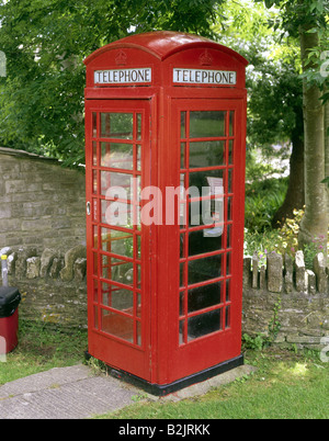 Post, cabine telefoniche, British telefono box, Worth Matravers, Gran Bretagna, Additional-Rights-Clearance-Info-Not-Available Foto Stock