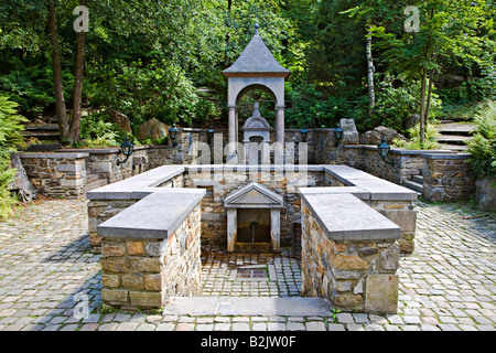 La sorgente minerale Source de Geronstere Spa Belgio Foto Stock