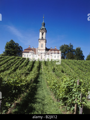 Architettura, chiese e conventi, GERMANIA Baden-Wuerttemberg, Birnau, di Santa Maria la Chiesa del pellegrinaggio, costruito: 1746 - 1749, vista esterna, , Additional-Rights-Clearance-Info-Not-Available Foto Stock