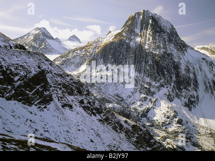 Geografia / viaggi, Svizzera Vallese, paesaggi, vista da Nufenen Pass sul Blinnenhorn, Griesgletscher und Hosardhorn, Additional-Rights-Clearance-Info-Not-Available Foto Stock