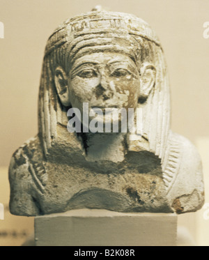 Cleopatra VII 'il Grande', 69 - 30 a.C., Regina d'Egitto 51 - 30 a.C., ritratto, busto, 2nd metà 1st secolo, a.C., calcare, Museo, Berlino, , Foto Stock