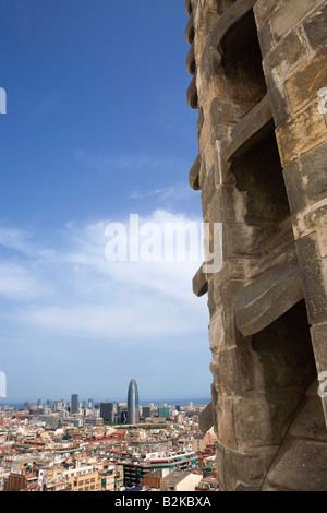 La Sagrada Familia di Barcellona, Gaudi, Spagna Foto Stock