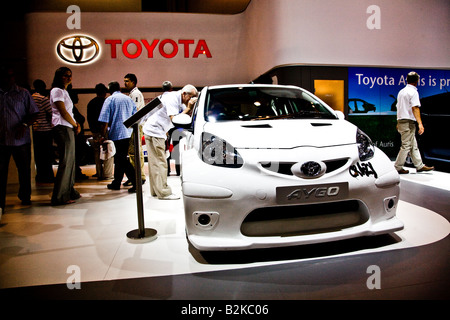 Toyota Aygo Crazy sulla Toyota Stand al Motorshow di Londra excel Foto Stock