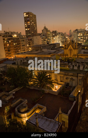 Sunset over Recoleta in Buenos Aires Foto Stock