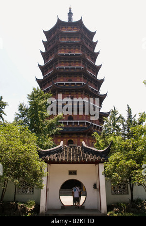 Cina, Suzhou, Nord Tempio Pagoda, Beisi Ta Foto Stock