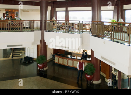 Cina, Suzhou, Sheraton Suzhou Hotel & Towers ingresso, vista interna Foto Stock