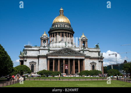 Cupola di San Isacco, la cattedrale di San Pietroburgo Russia Foto Stock