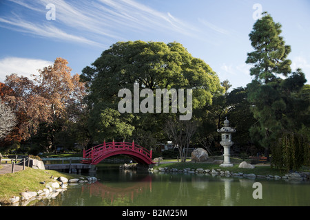 Una vista dei giardini giapponesi in Palermo a Buenos Aires in Argentina Foto Stock