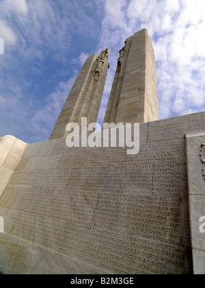 Il Canadian National Vimy Ridge Park memorial WW1 Foto Stock