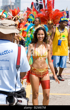 A Toronto il 2 agosto Caribana festival parade 2008 Canada Foto Stock