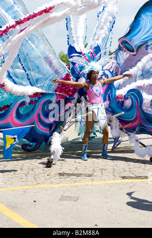 A Toronto il 2 agosto Caribana festival parade 2008 Canada Foto Stock